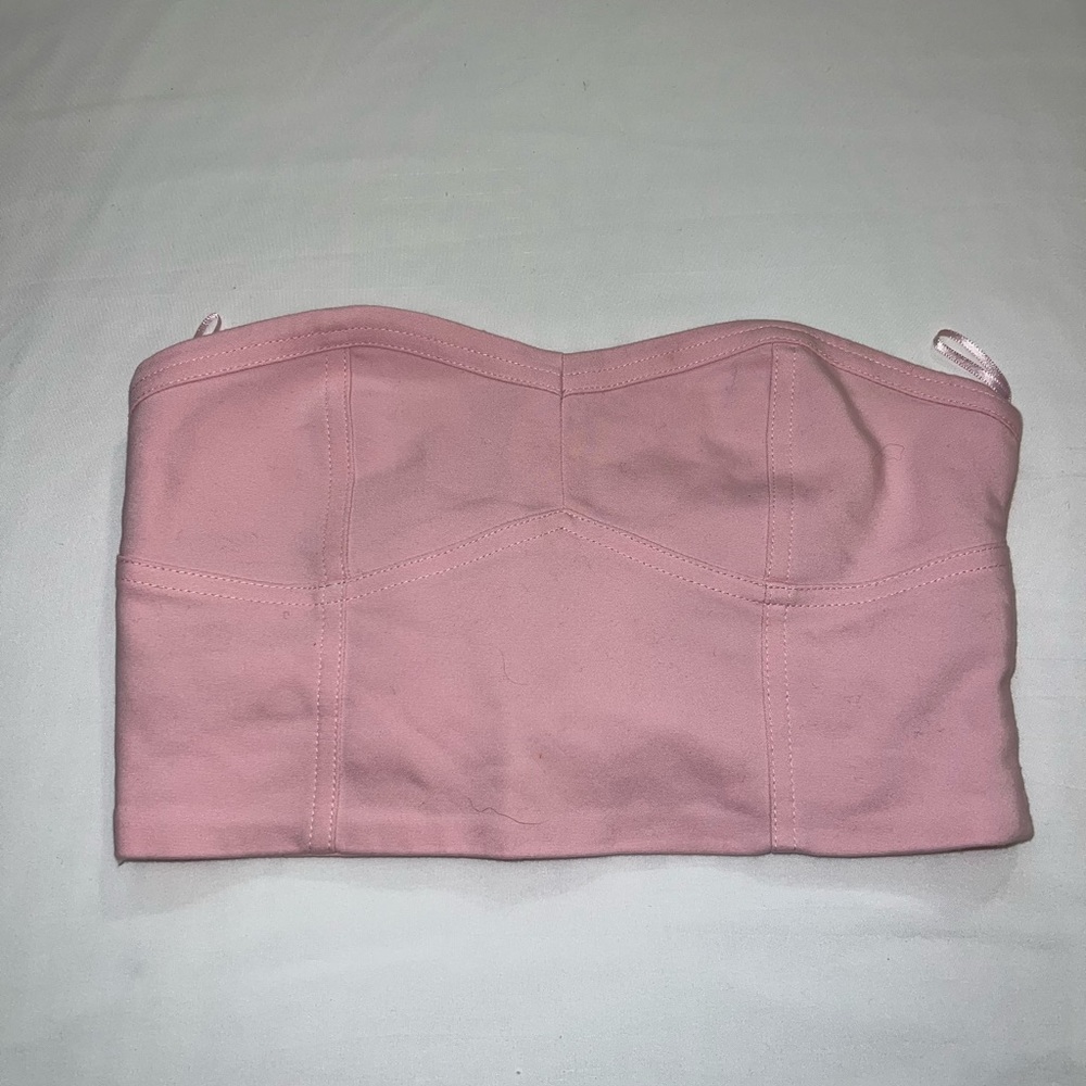 Light Pink strapless structured top